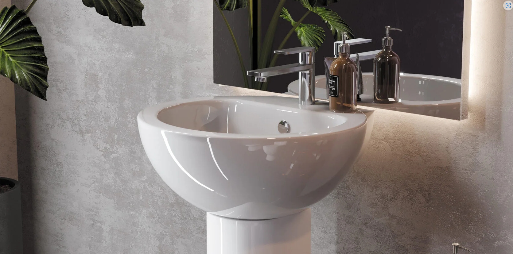 SANITA LUXE умывальник Art 50 ВКС Белый S1 (495 x 265 х 465 - миниатюра №7