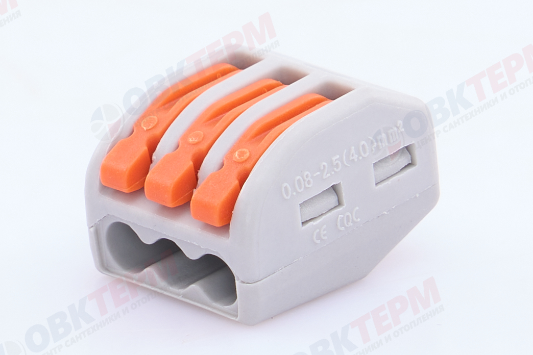 Клемма монтажная 3-проводная, STEKKER LD222-413 (DIY упаковка 5 шт) - Изображение №2