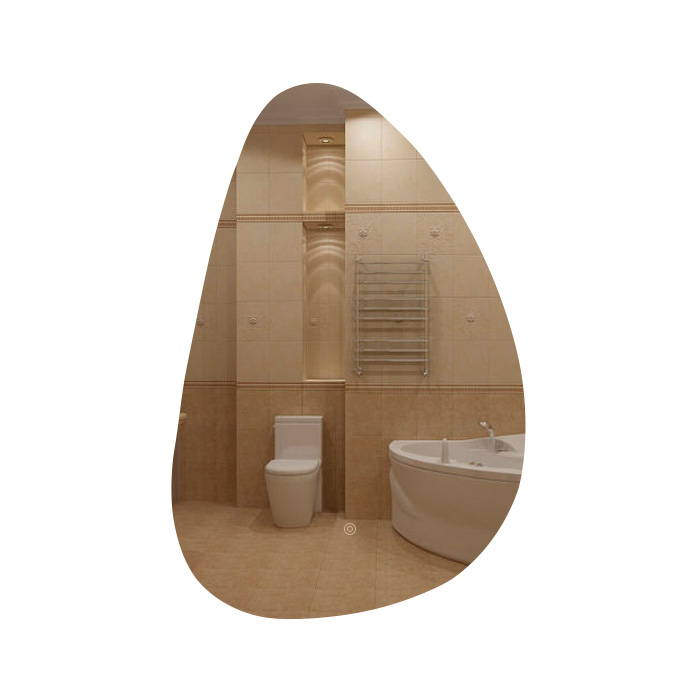 Зеркало  460х700 LED подсветкой 6000К 9,6 Вт/м с сенсор выкл, полирован кромкой КЗСК - изображение №1