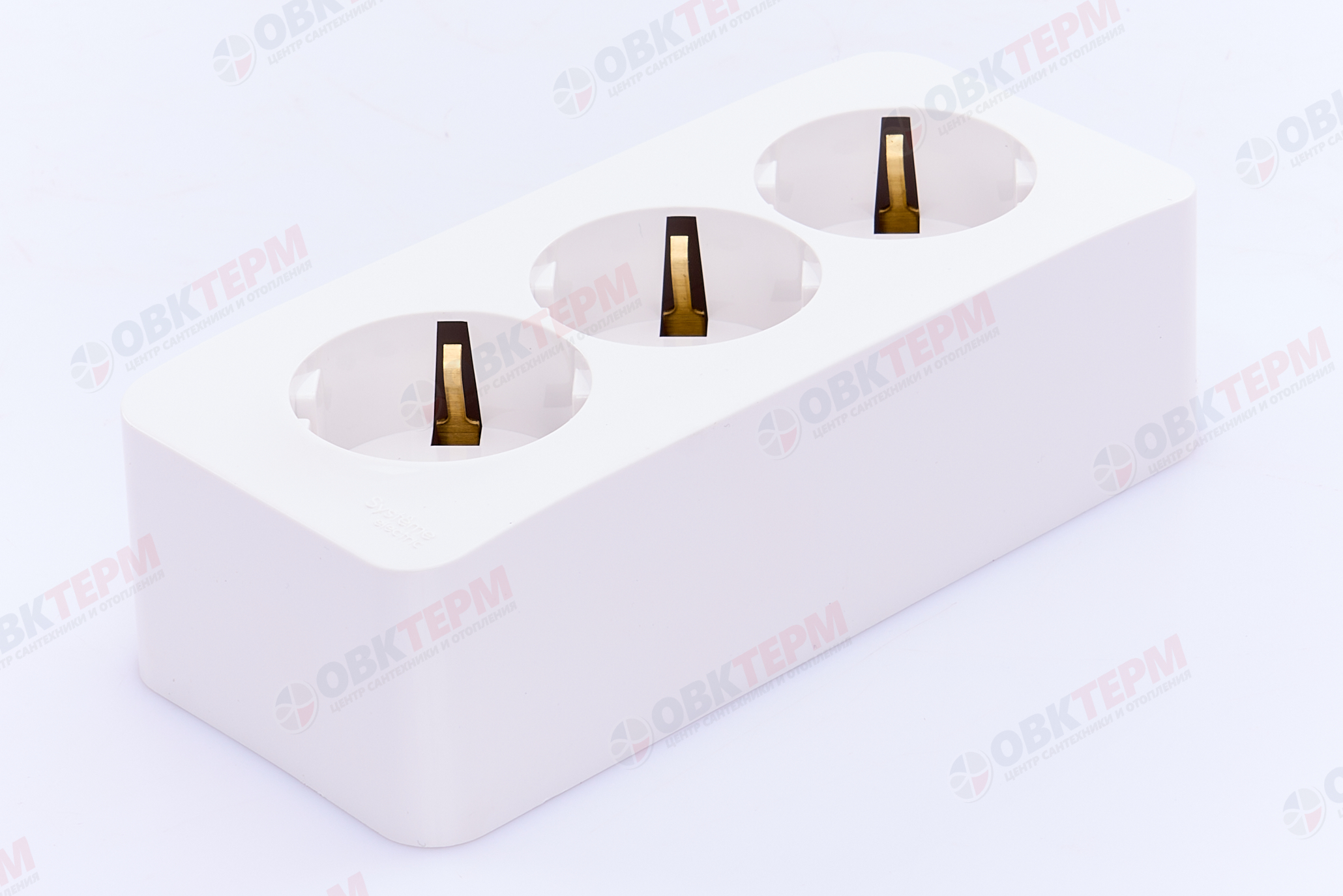 Розетка 3-местная с/з 16А IP20 без защ. шторок с изолир. пластиной белый Blanca Systeme Electric - Изображение №2