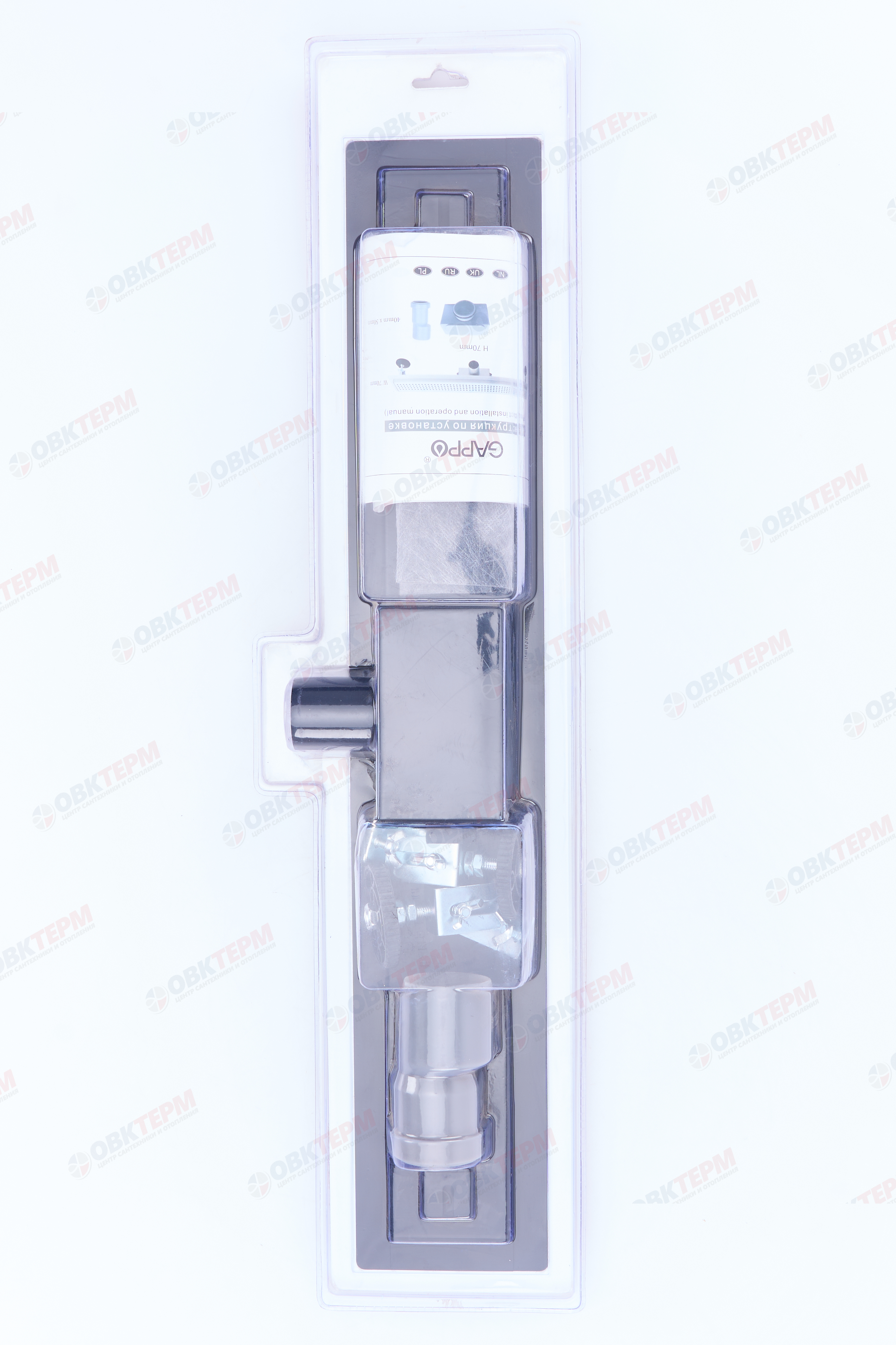 Душ  трап-лоток нерж "G86007-36" 7x60 см GAPPO (черный) - миниатюра №2