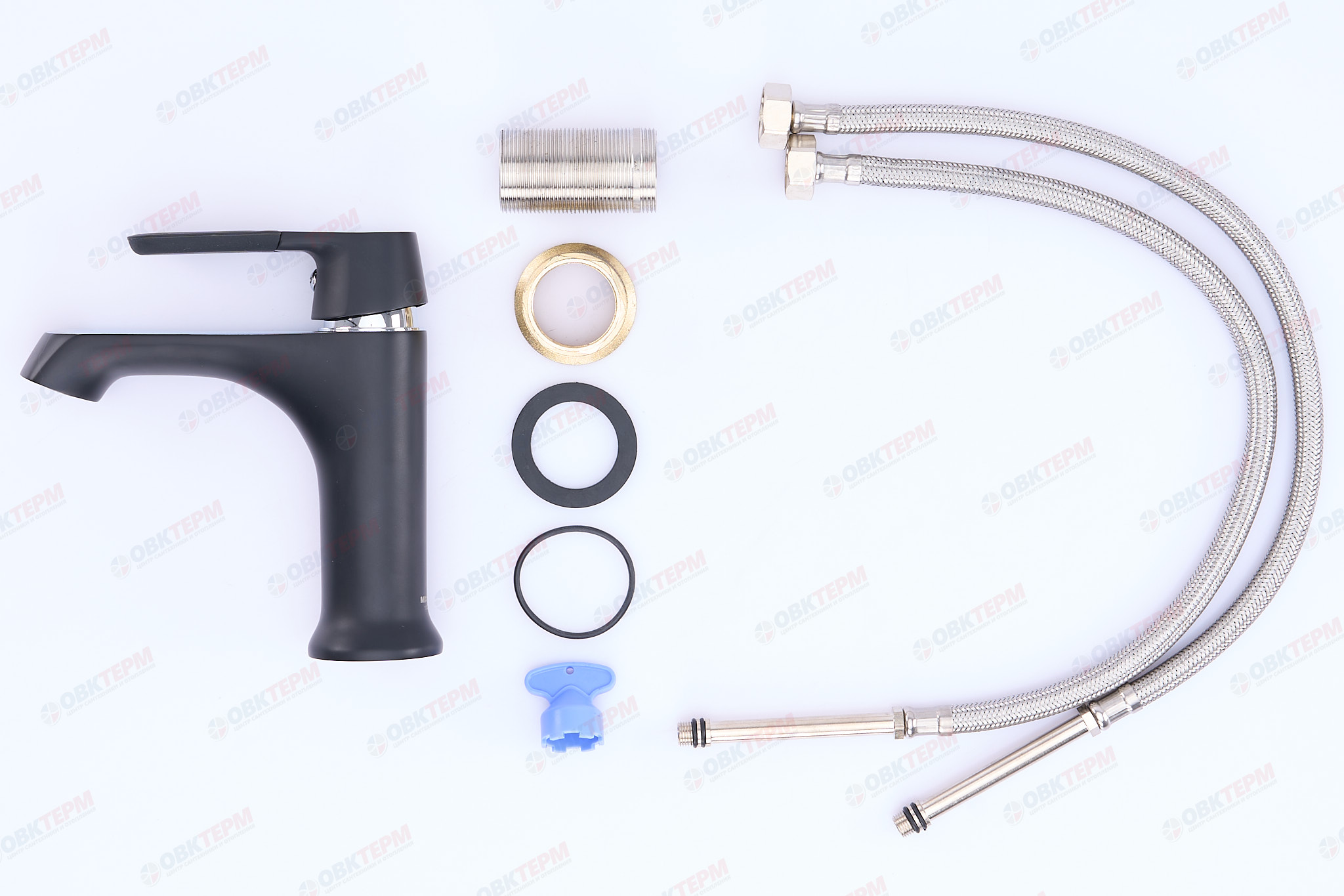 Смеситель д/умывальника MIXXUS PREMIUM TIGER 001 Ø35 ГАЙКА BLACK (10 шт/ящ) - миниатюра №4