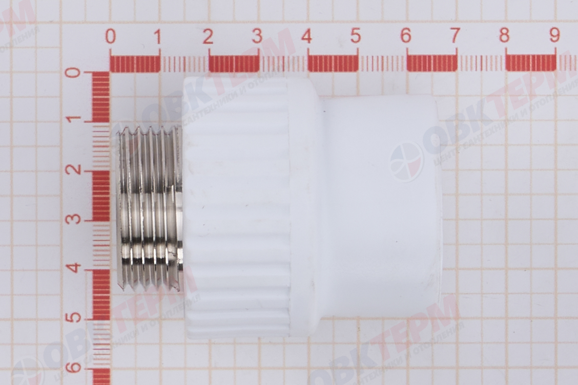 МРН  25 *1"    БЕЛАЯ PP-R    (RTP)    (40/10) старый арт. 30961 - миниатюра №6