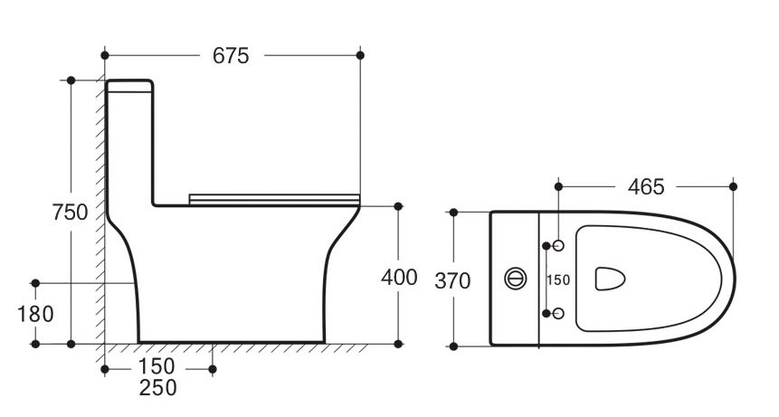 Унитаз-моноблок ALIOTTI ALT-М-38 Торнадо безободковый,SC, ультратонкое, дюропласт. (675*370*750) - Изображение №2