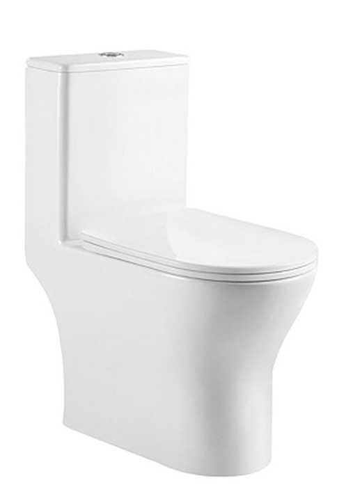 Унитаз-моноблок ALIOTTI ALT-М-38 Торнадо безободковый,SC, ультратонкое, дюропласт. (675*370*750) - Изображение №1