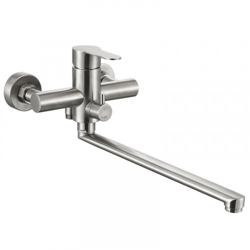 Смеситель д/ванны нерж/сталь ZERIX - FOX-006 (EURO)  8 шт/ящ - Изображение №1