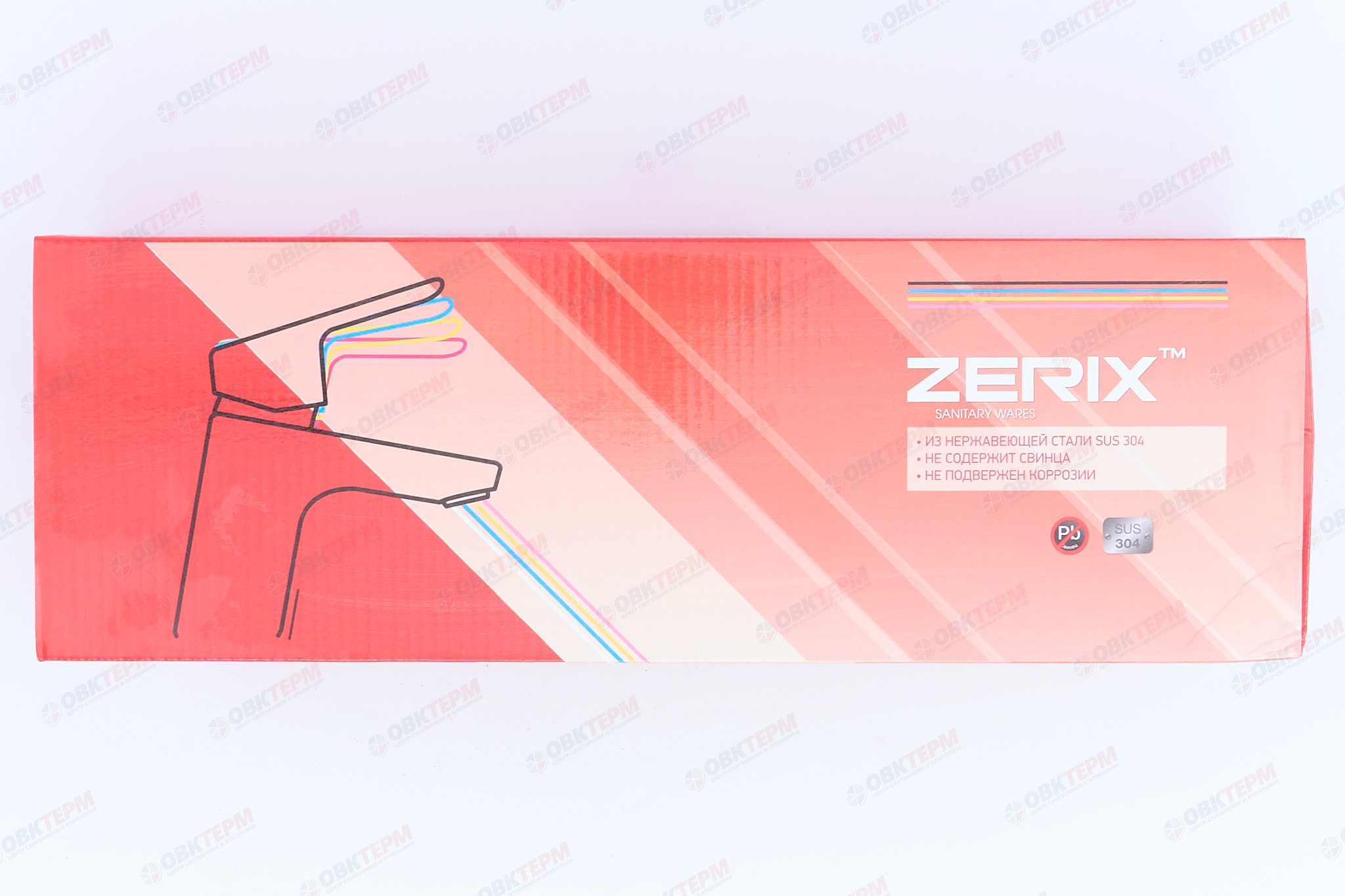 Смеситель д/ванны нерж/сталь ZERIX - FOX-006 (EURO)  8 шт/ящ - миниатюра №8