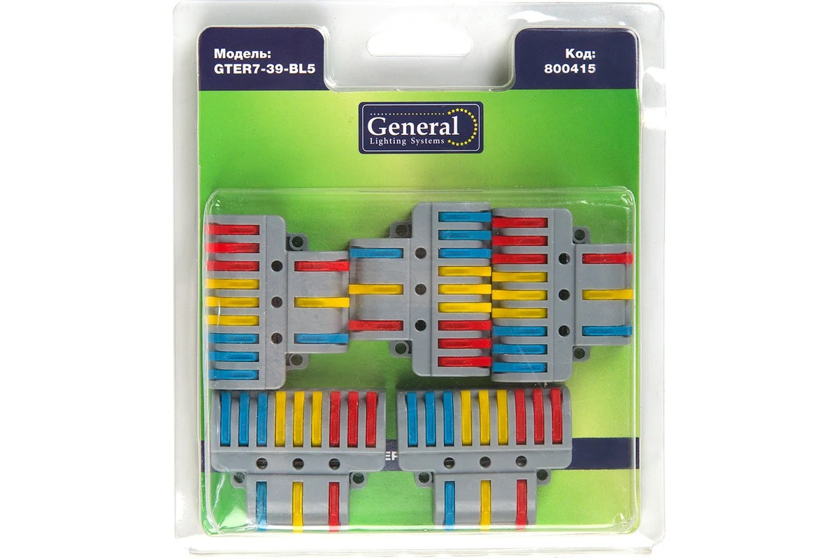 Клемма монтажная разветвительная 3x9 проводов, блистер 5шт General Lighting Systems GTER7-39-BL5 - Изображение №3