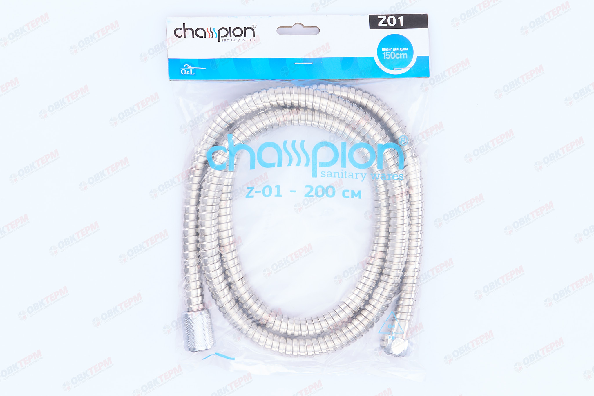 Шланг д/душа 150 CHAMPION  Z01 хром (48 шт/ящ) - миниатюра №8