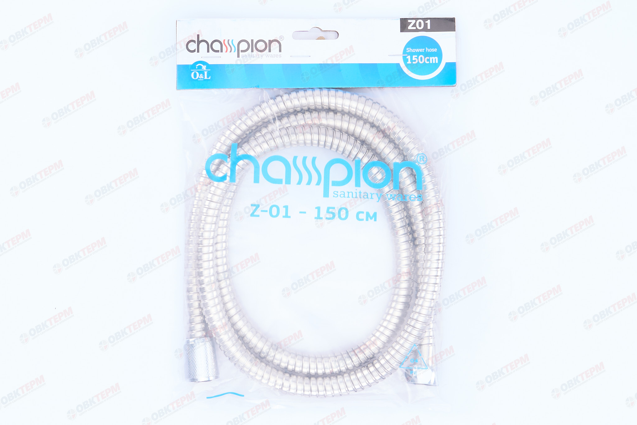 Шланг д/душа 150 CHAMPION  Z01 хром (48 шт/ящ) - миниатюра №6