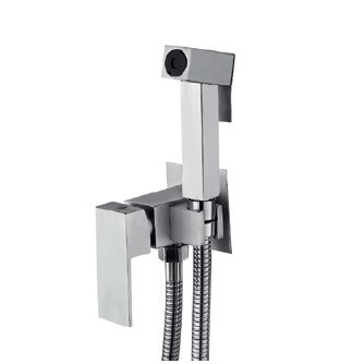 Смеситель с гигиеническим душем MIXXUS KUB-333 нерж/сталь ф35 (12 шт/ящ) - Изображение №2