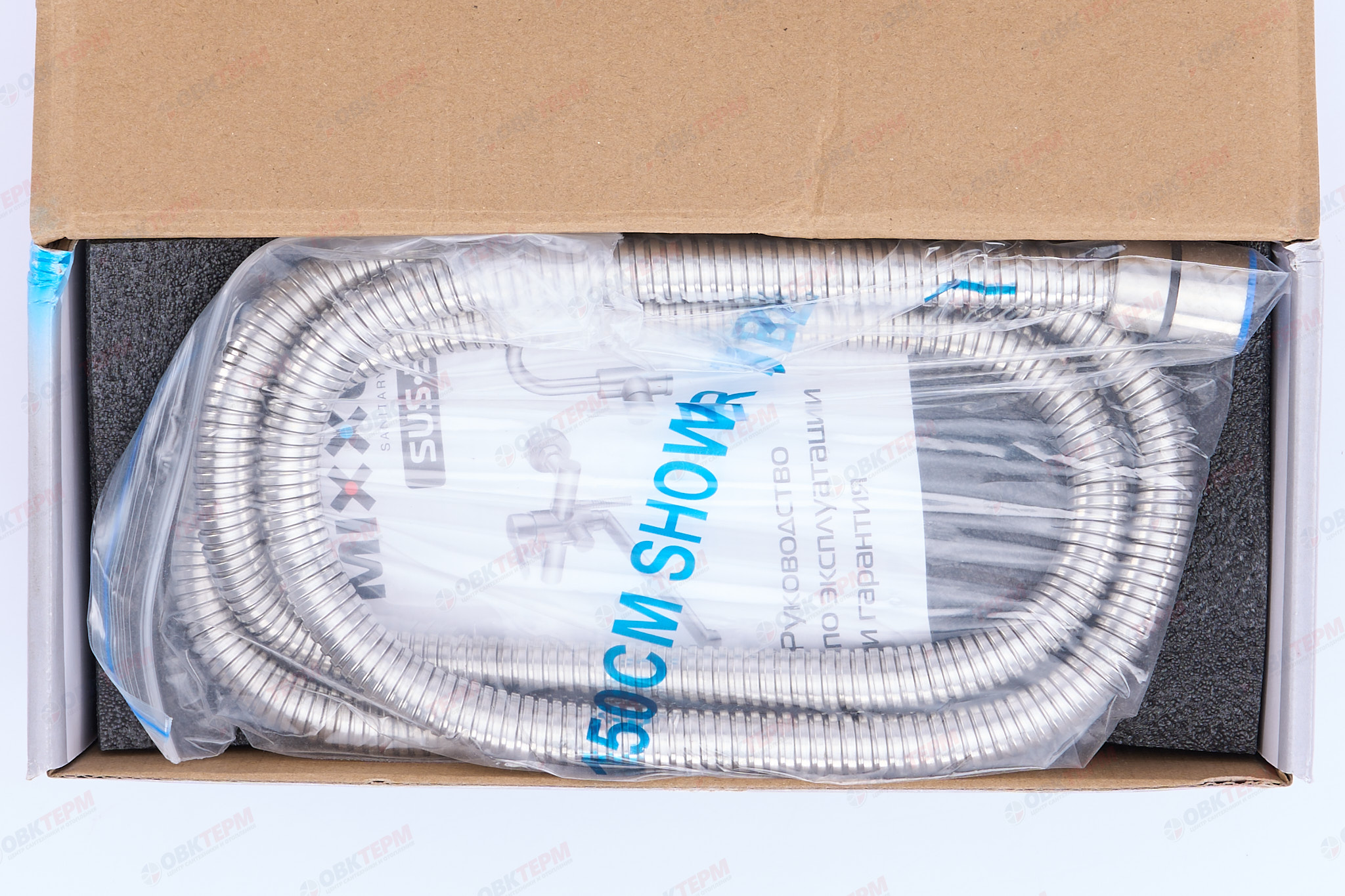 Смеситель с гигиеническим душем MIXXUS KUB-333 нерж/сталь ф35 (12 шт/ящ) - Изображение №5