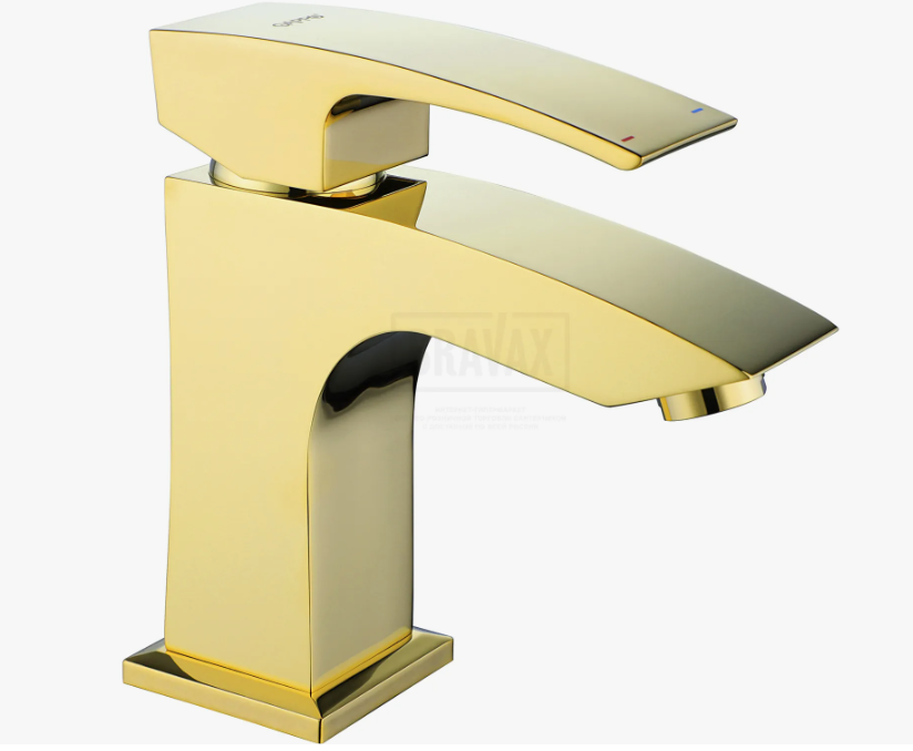 Смеситель д/раковины GAPPO G1007-13 латунь /золото  (на гайке) - изображение №1