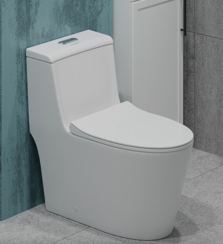 Унитаз-моноблок EVA GOLD T1087, (безободковый ,сиденье тонкое ДП,арматура с гофрой и подводкой) - миниатюра №11