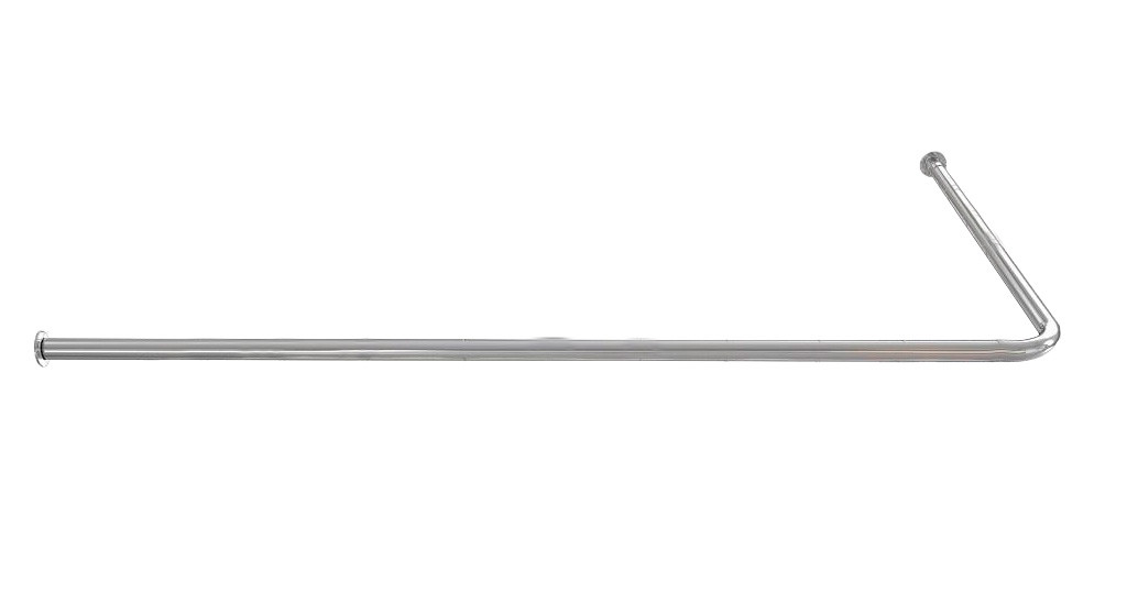 Карниз 1" Г-образный L - 800*800 мм для душевых поддонов, нержавеющая сталь ARIN BERD - Изображение №1