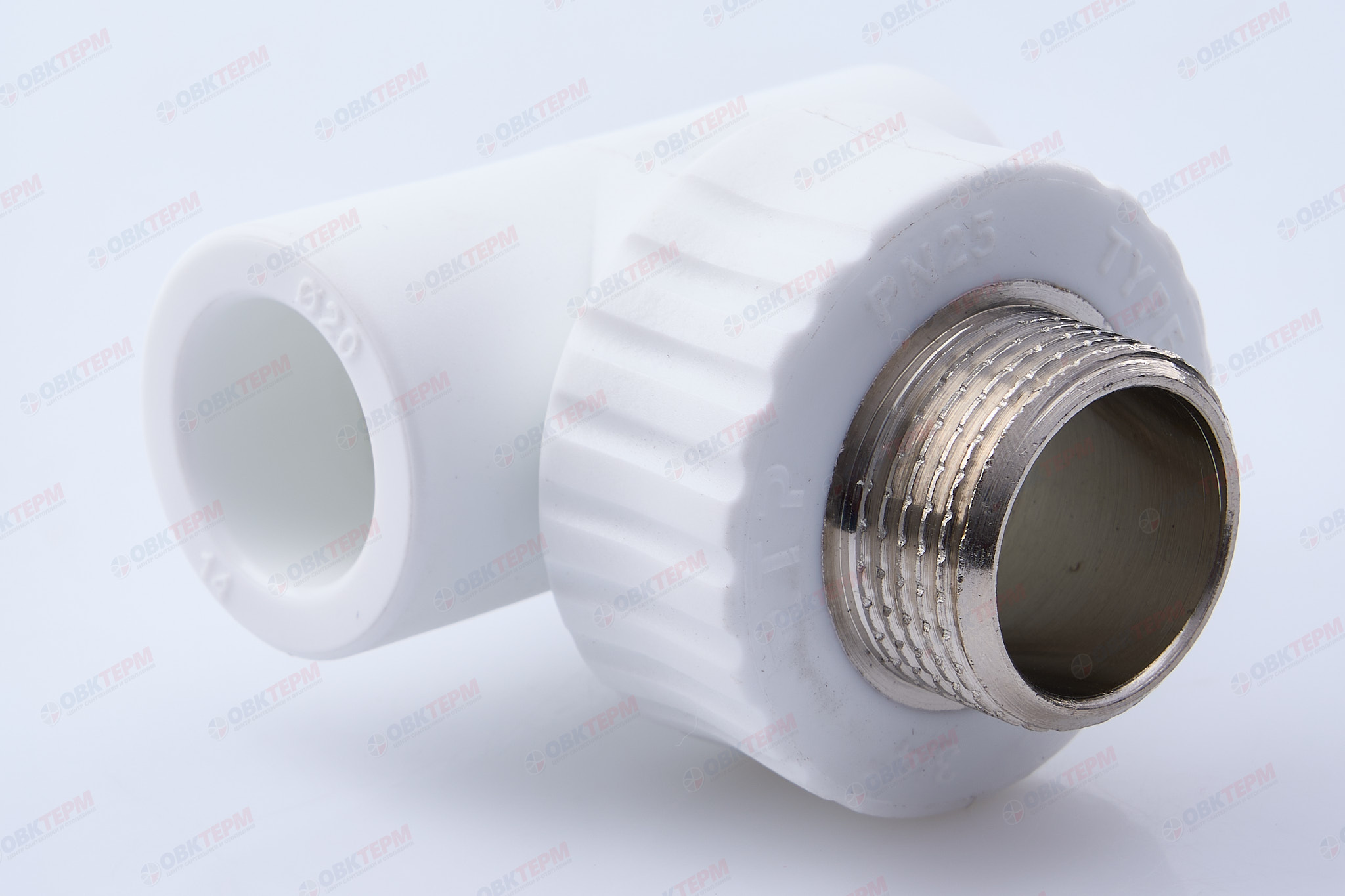 Тройник с МРН 20 * 3/4" * 20    БЕЛЫЙ PP-R   (RTP)     (60/15) - Изображение №1