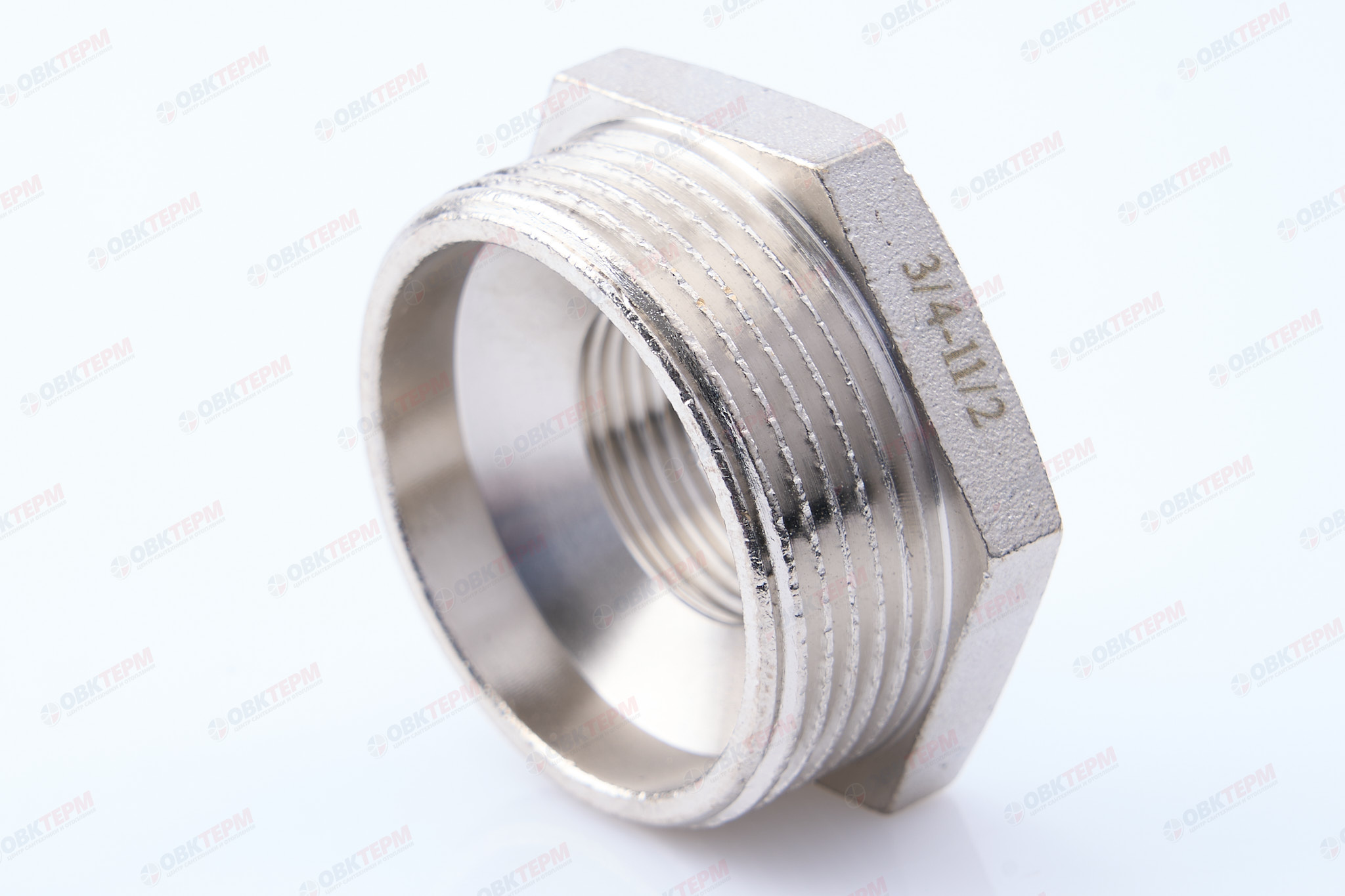 Футорка 1 1/2" -   3/4"   Никель TIM                   (65/5) - Изображение №1