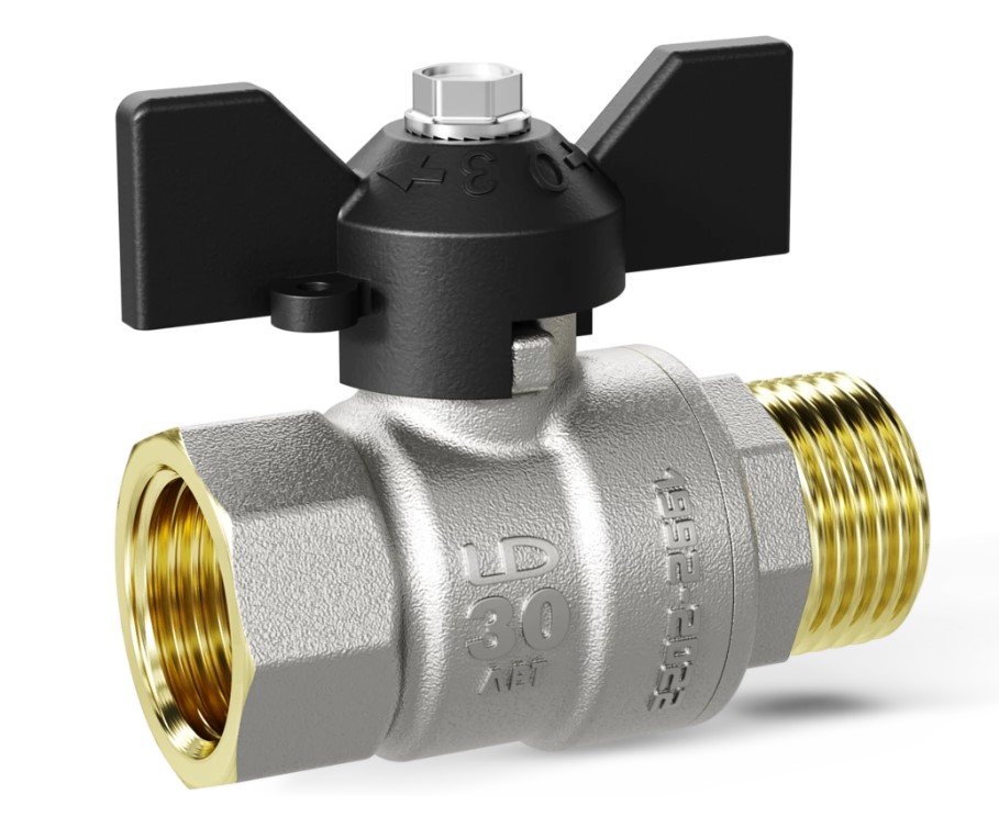 Кран шаровой     LD Pride      1/2"   ВН   бабочка   (30 шт) - Изображение №1