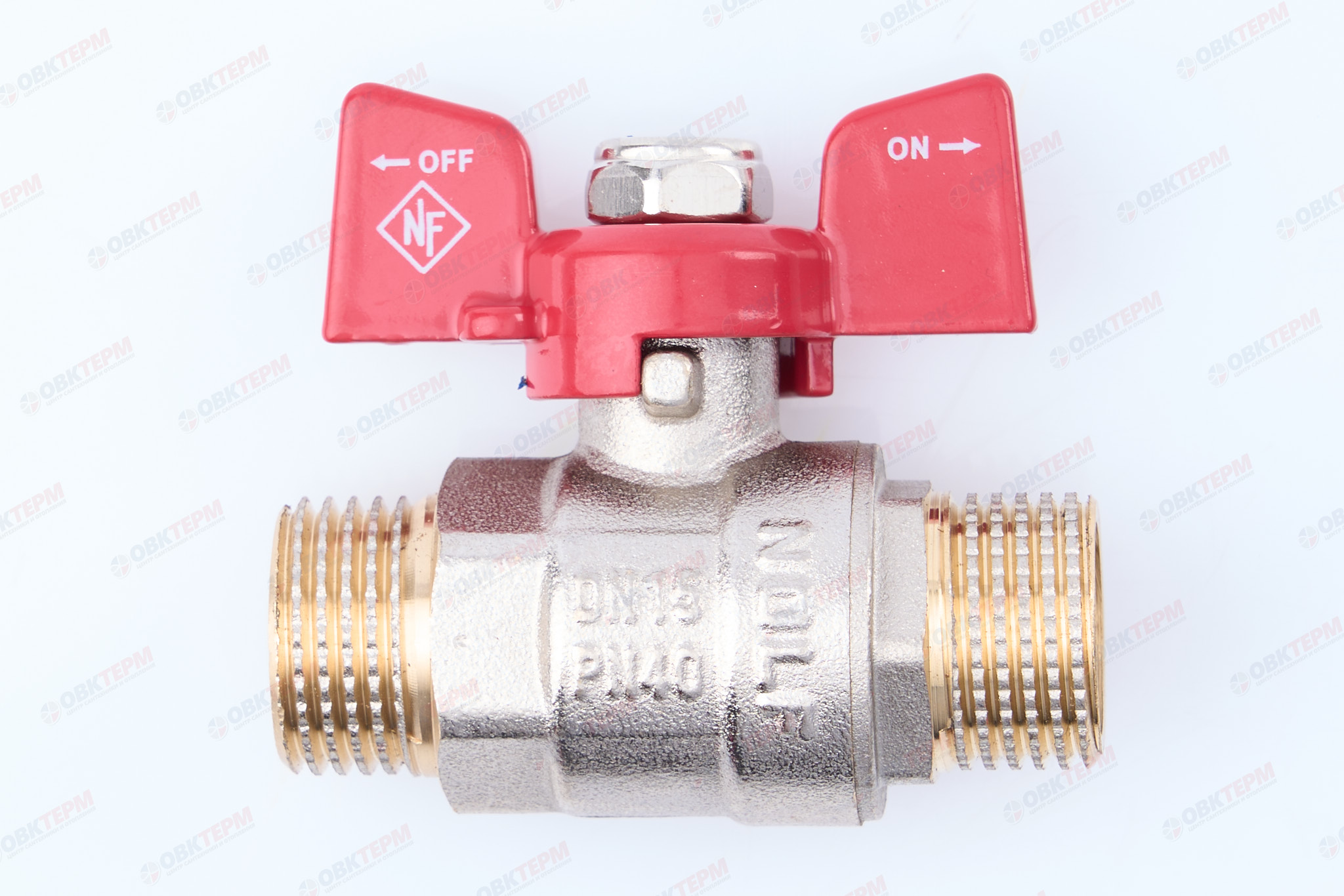 Кран шаровый    NOLF Classic     1/2" НН   бабочка   усиленный  (96/12) - Изображение №1