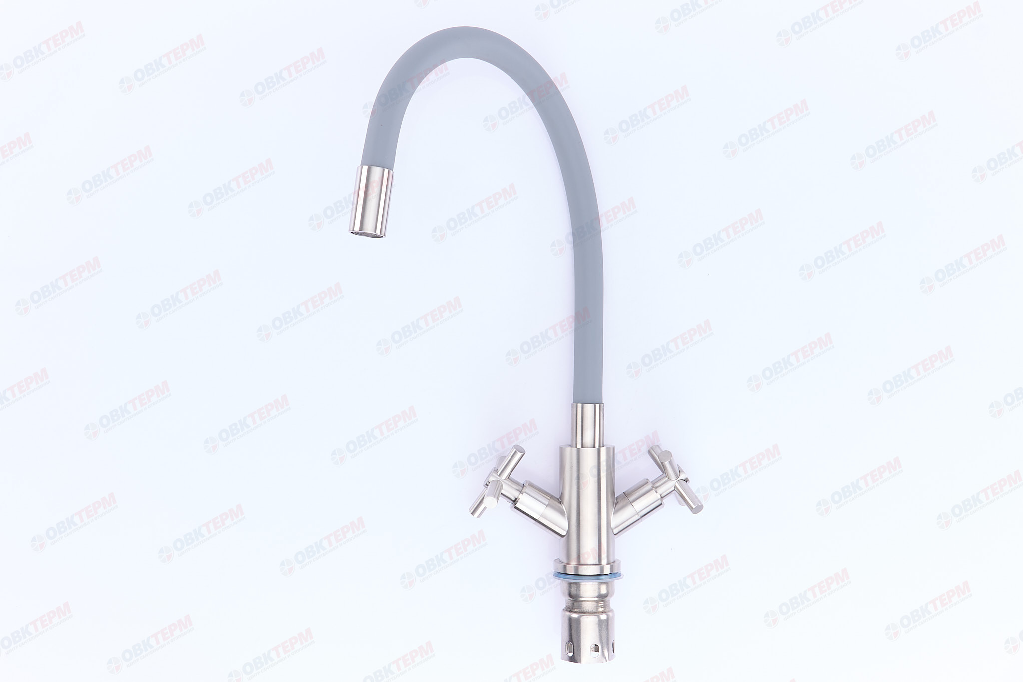 Смеситель д/кухни буксовый REFLECTOR MIXXUS DVE-011 GRAY нерж/сталь (20 шт/ящ) - Изображение №2