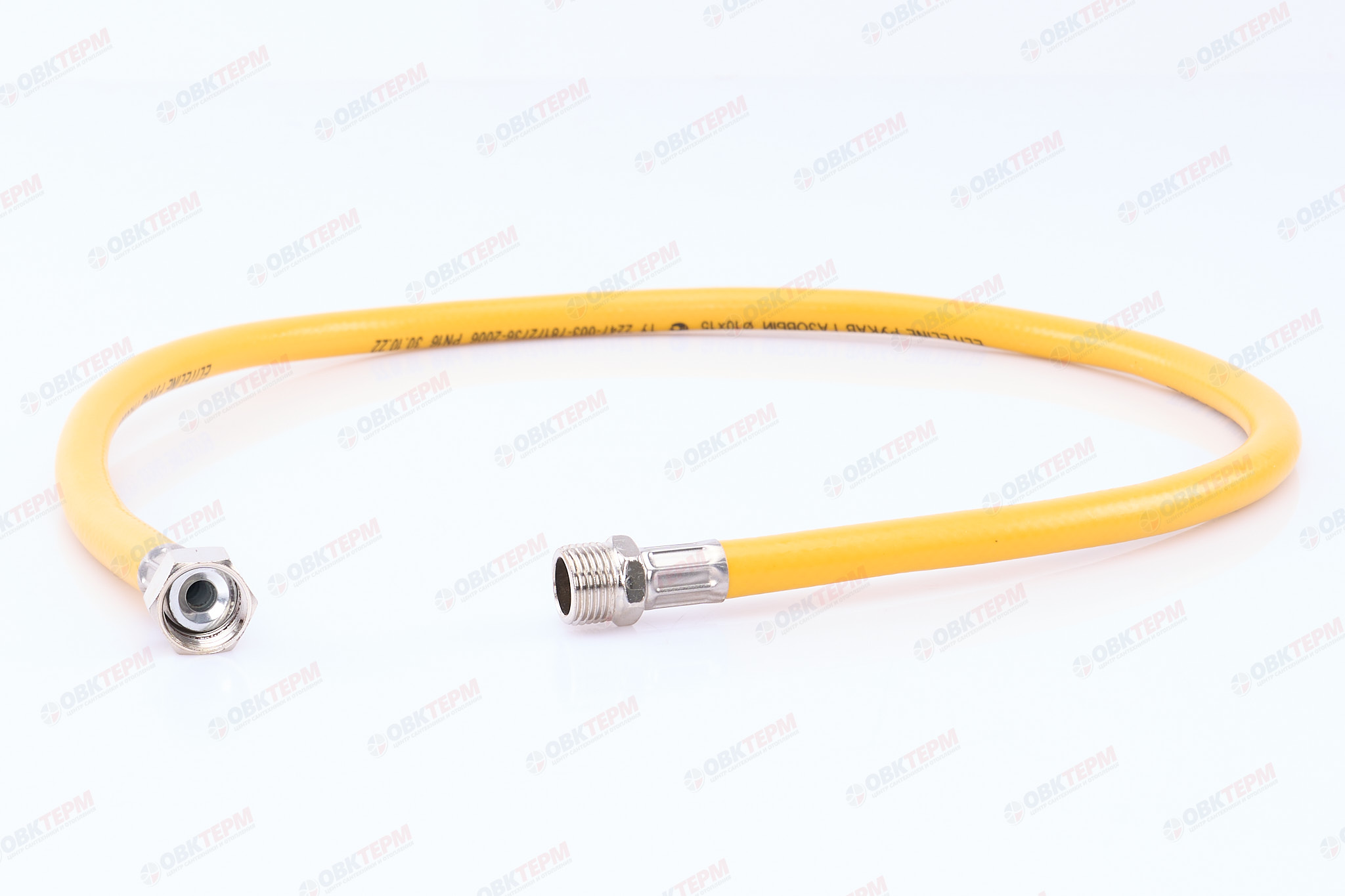 Шланг ЖЕЛТЫЙ газовый   1/2  ГШ  100 см   ELITELINE  (80/1шт) - Изображение №2