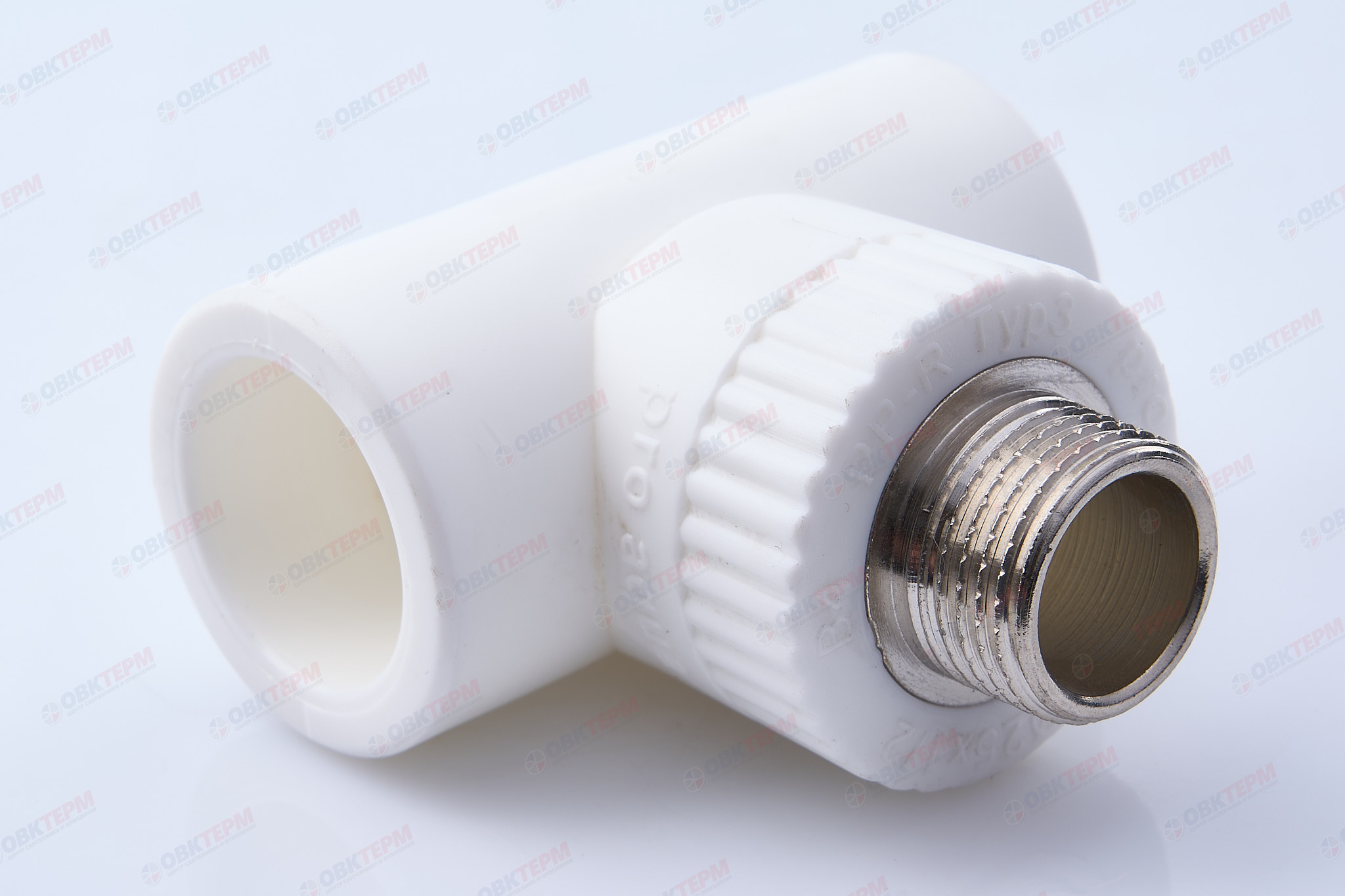 Тройник с МРН 25 * 1/2" * 25   БЕЛЫЙ   (PRO AQUA)     (100/10) - Изображение №1