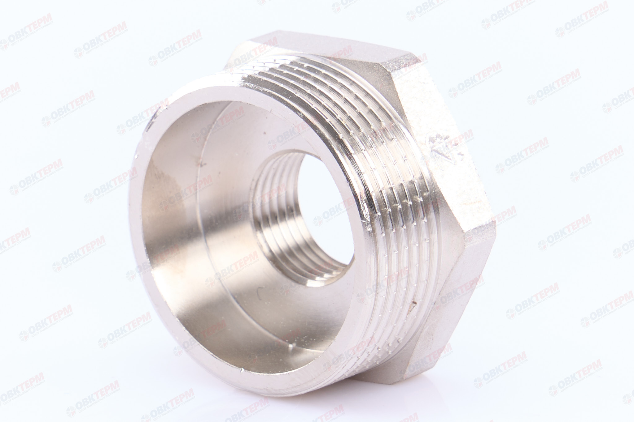 Футорка 1 1/2" -   1/2"   Никель ZEISSLER                   (65/5) - Изображение №1