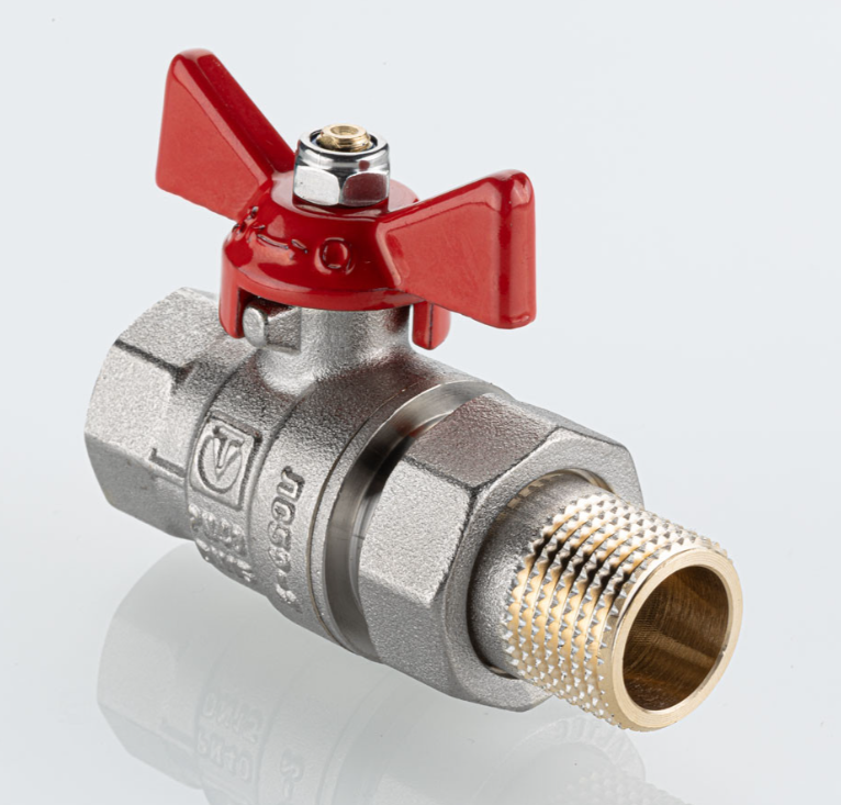 Кран шаровый с американкой      Valtec     3/4"  ВН   бабочка  BASE ГОСТ  (7/42) - Изображение №1