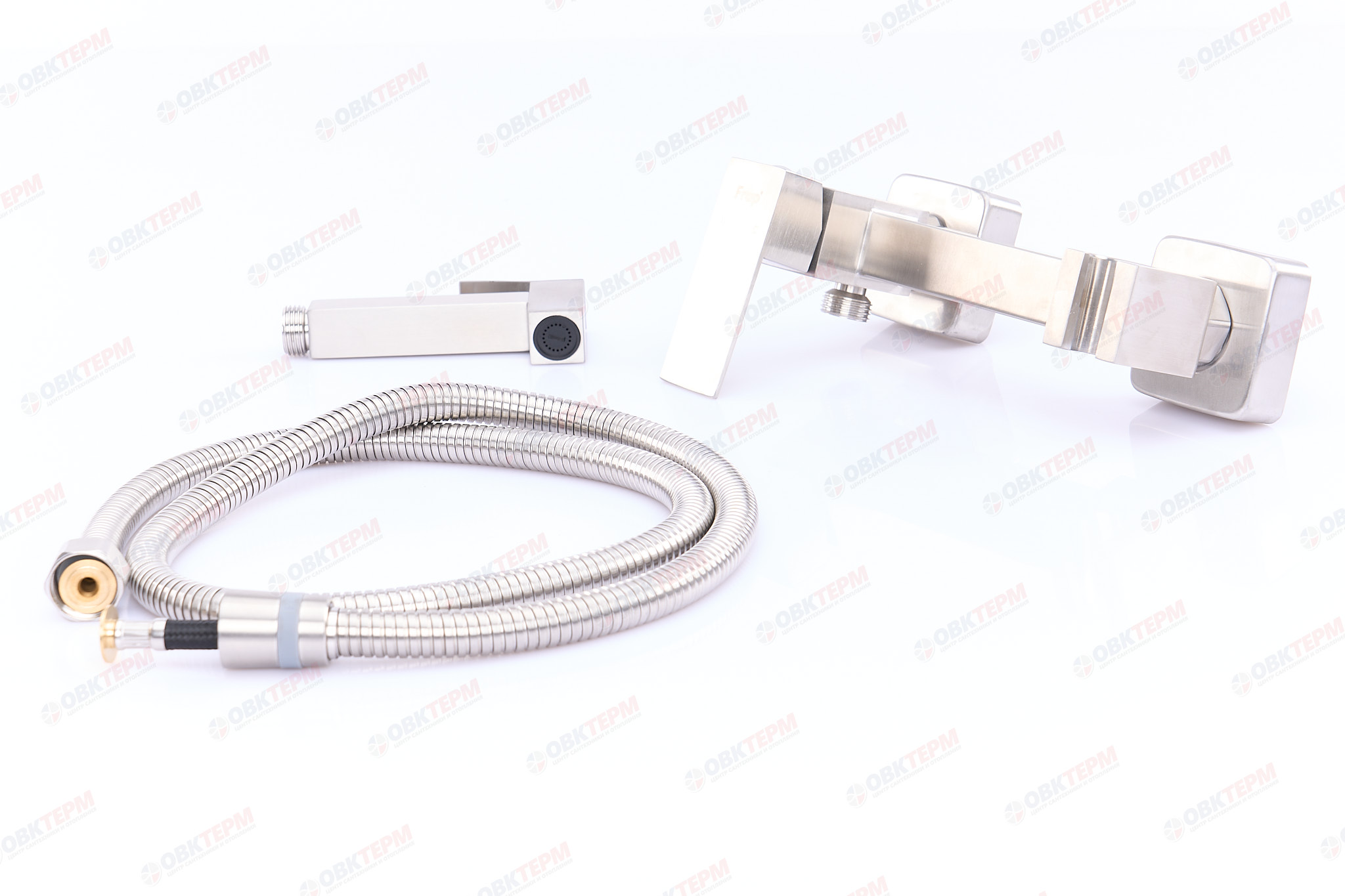 Смеситель с гигиеническим душем FRAP F7504-5 латунь /сатин - Изображение №4