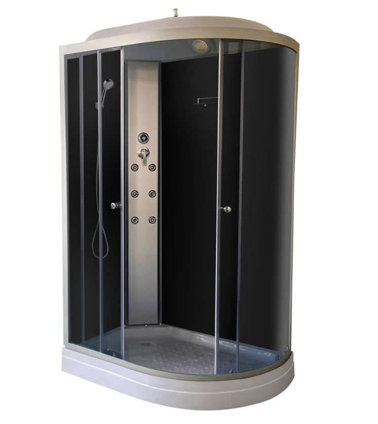 Душевая кабина ODA-8037А L 120*80*215 (тонированное стекло 4мм,низкий поддон) - Изображение №1