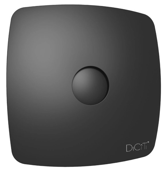 Вентилятор накладной DICITI RIO d100 обратный клапан Matt black Эра - Изображение №2