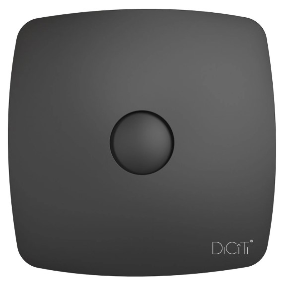 Вентилятор накладной DICITI RIO d100 обратный клапан Matt black Эра - Изображение №3