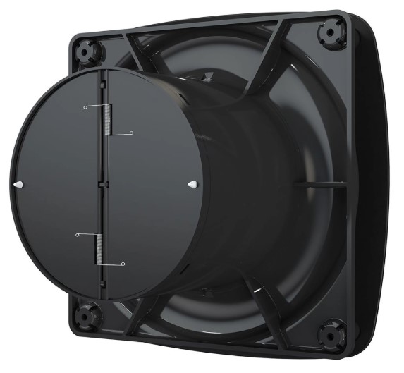 Вентилятор накладной DICITI RIO d100 обратный клапан Matt black Эра - Изображение №5
