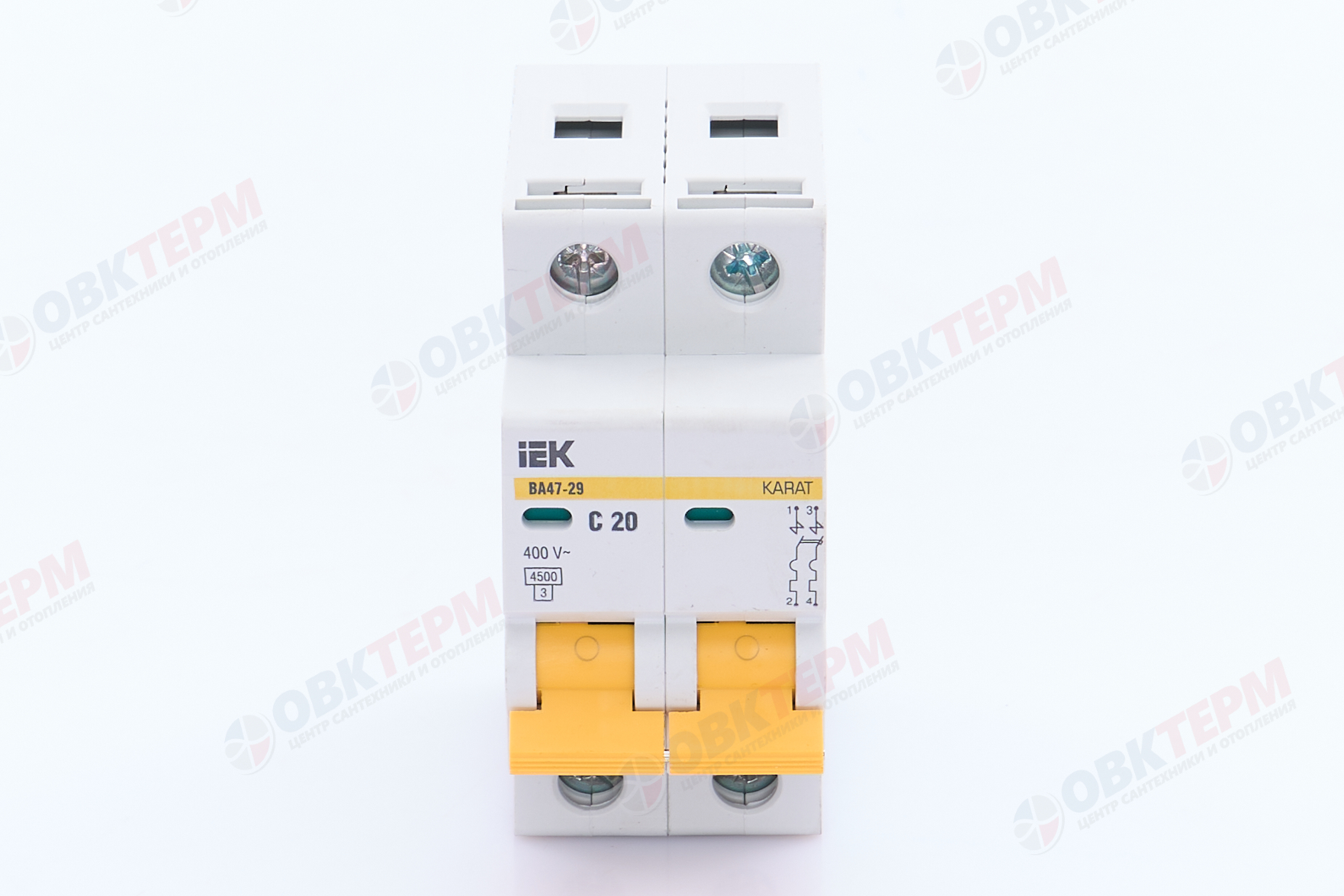 Выключатель автоматический модульный 2п C 20А 4.5кА ВА47-29 KARAT IEK - миниатюра №7