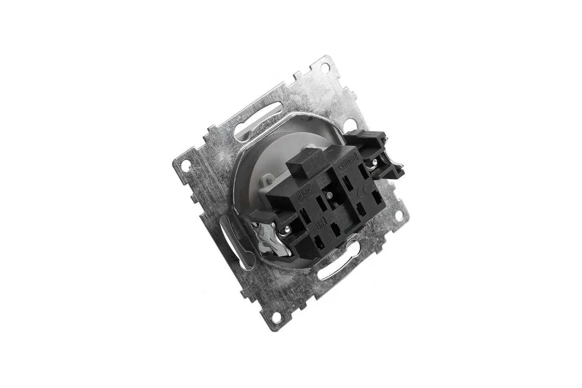 Выключатель электрический 1-клавишный c инд. (механизм), STEKKER серия Катрин, GLS10-7101-01, белый - миниатюра №3