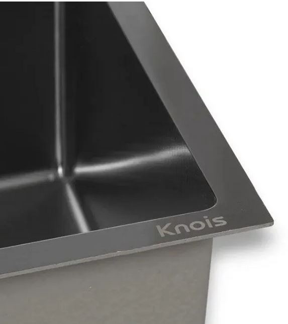 Мойка DIKALAN(Knois) из нерж. стали AISI-304 /чёрный PVD /700*500*220мм /толщ.3мм - Изображение №5