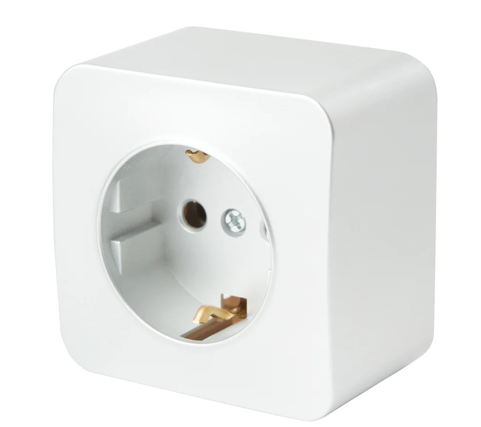 Розетка 1-местная с/з открытой установки, 250В, 16А, IP20, серия София, белый, MST16-11-01 - Изображение №1