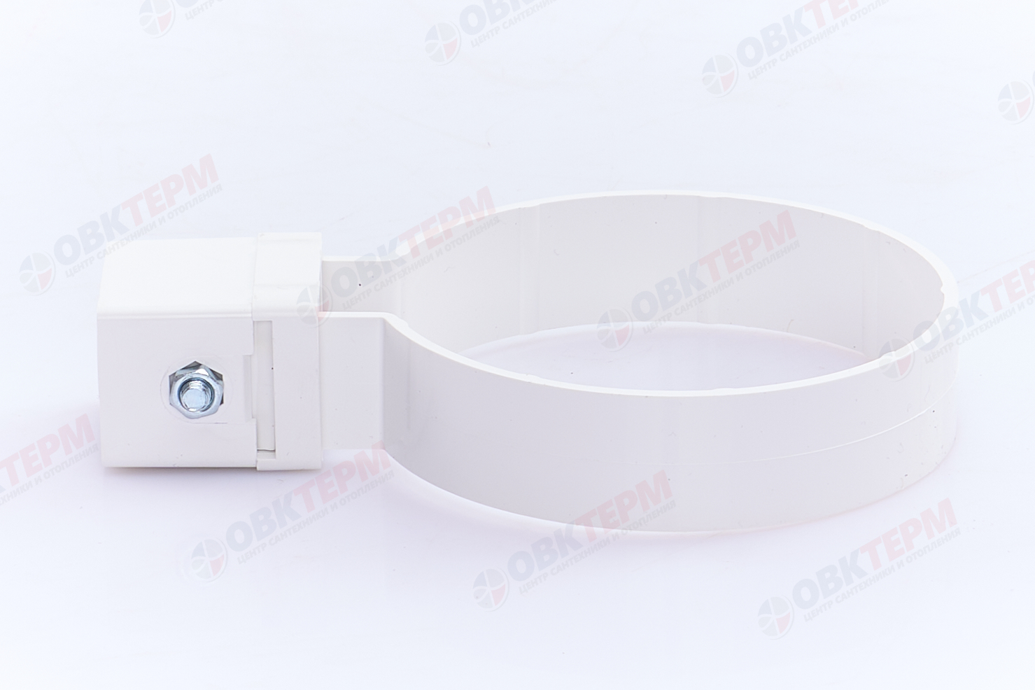 Хомут трубы Kliker ПВХ Grand Line Premium белый (инд.упак.) (RAL 9003) (уп. 120шт) - миниатюра №7