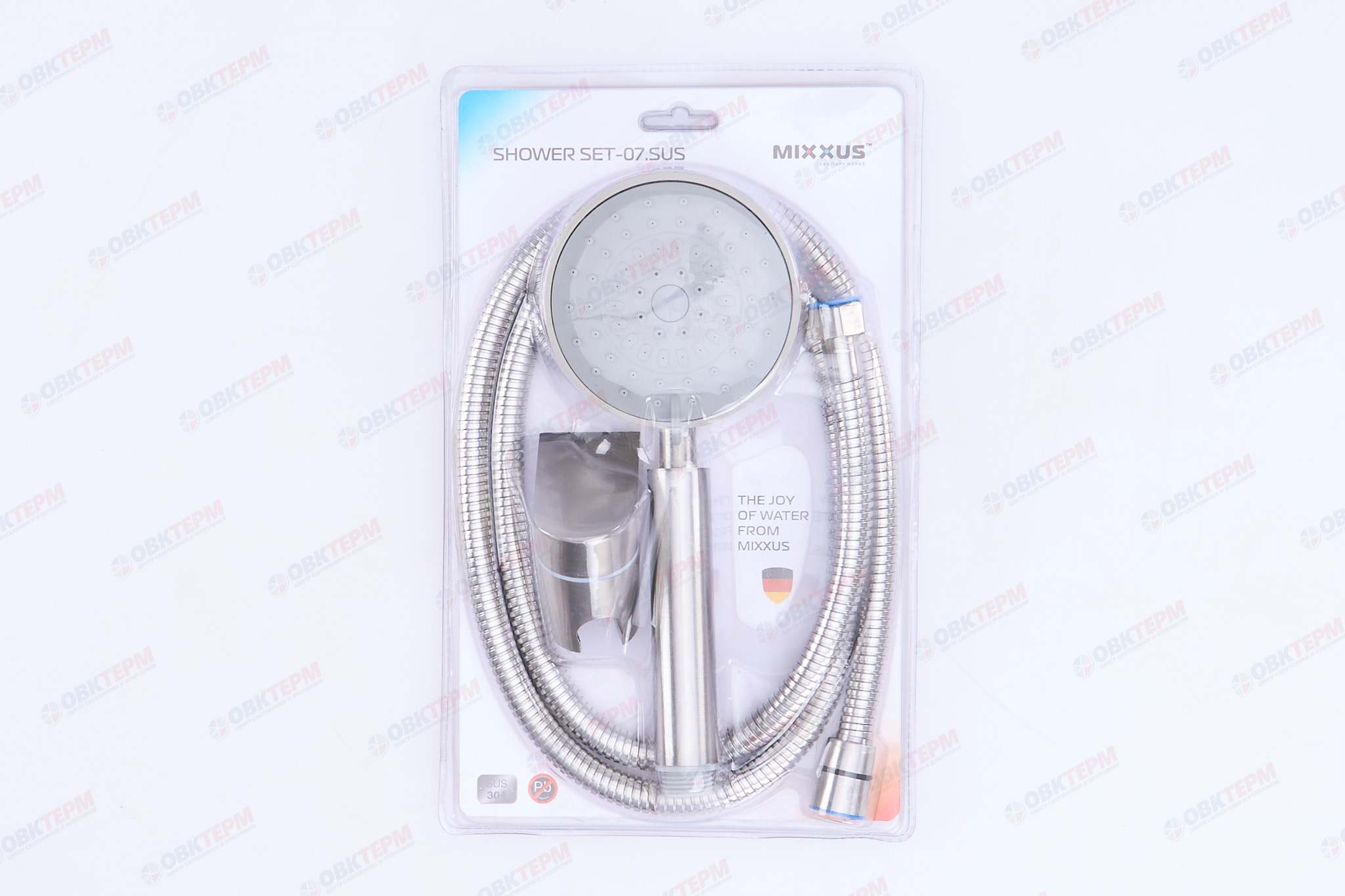 Душевой набор MIXXUS SHOWER SET-07 (шланг, лейка, кронштейн) из нерж.стали  (60 шт/ящ) - Изображение №5