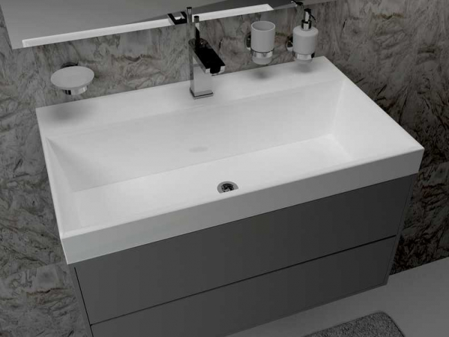 MARKO Умывальник мебельный Слим 60, белый - миниатюра №2