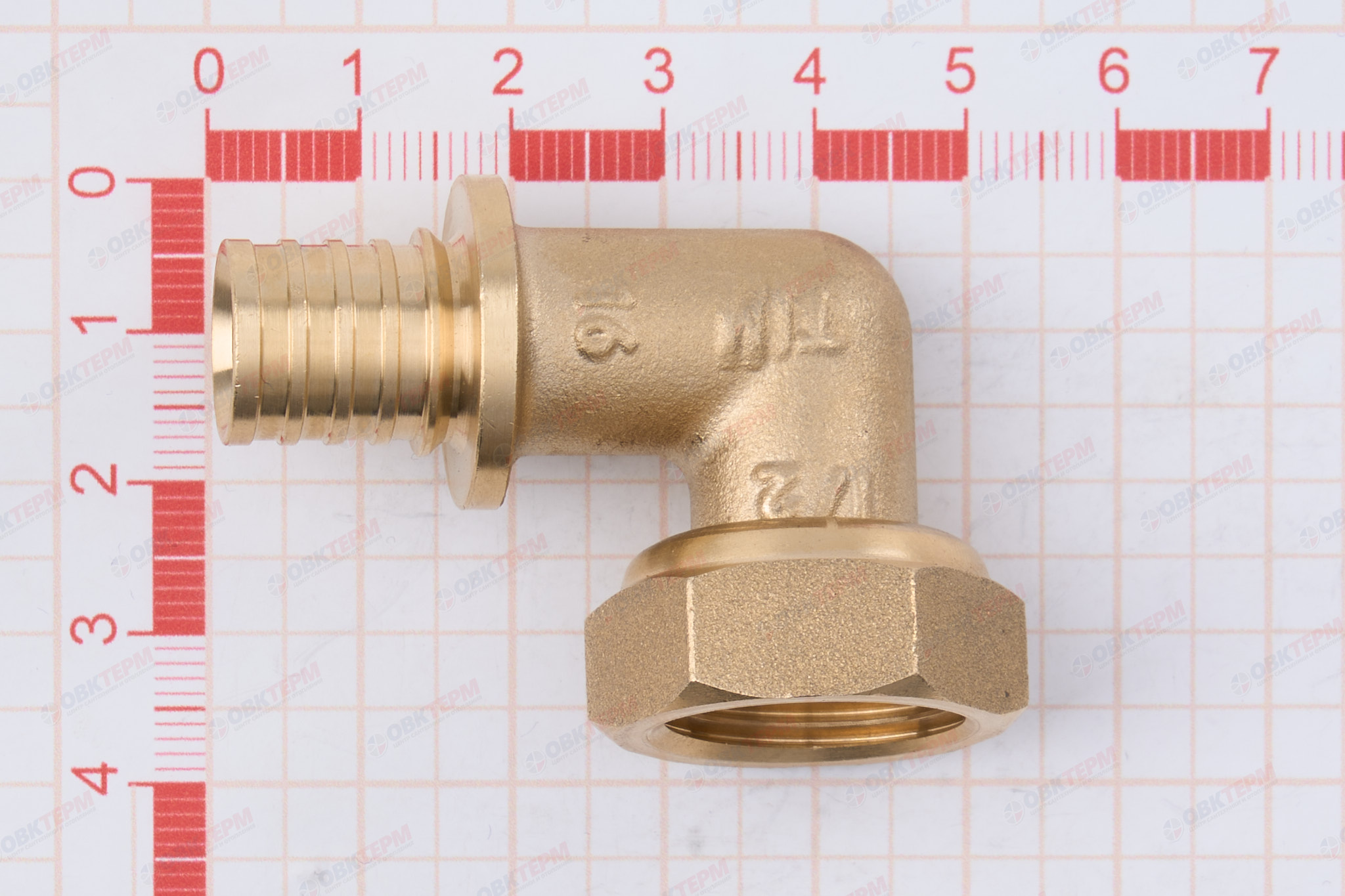 Угол  аксиальный с накидной гайкой 16-2,2 х 1/2"в    TIM   (120/5) - Изображение №4
