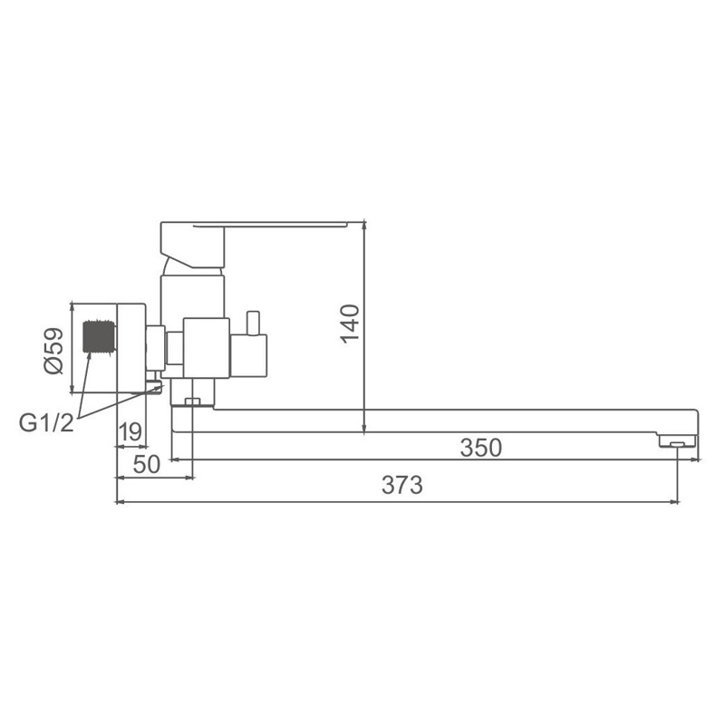 я РАСПРОДАЖА Смеситель д/ванны нерж/сталь FRAP - F22806   (катридж 35мм) - миниатюра №2