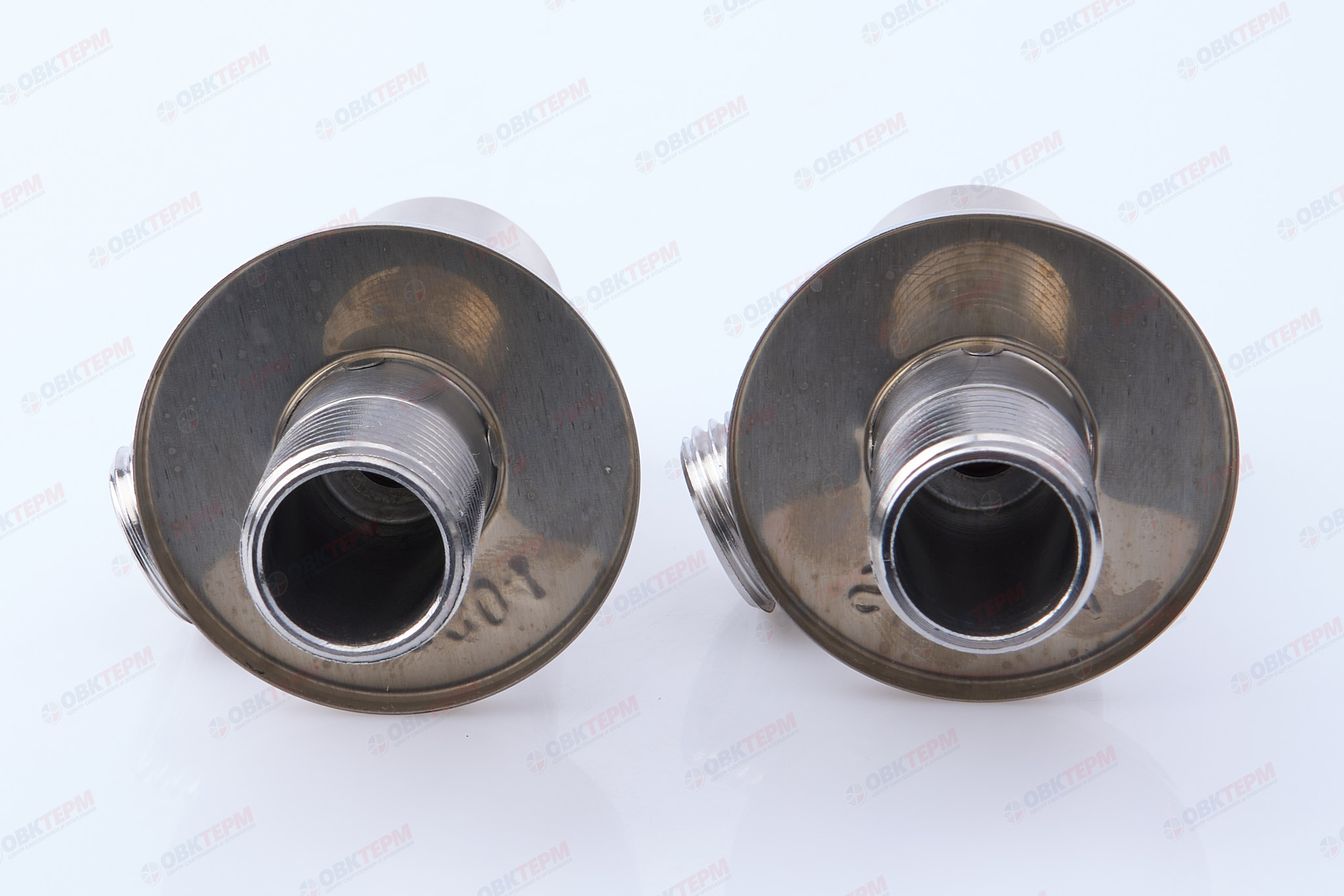 Кран для подкл. с/т приборов       TIM      1/2" - 1/2", НЕРЖ.  круглый пара хол+гор   (1шт/48ящ) - Изображение №5