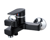 Смеситель д/ванны PLAMIX Oscar-009 EURO Black, короткий (Ø35, без шланга и лейки) (24шт/ящ) - Изображение №1