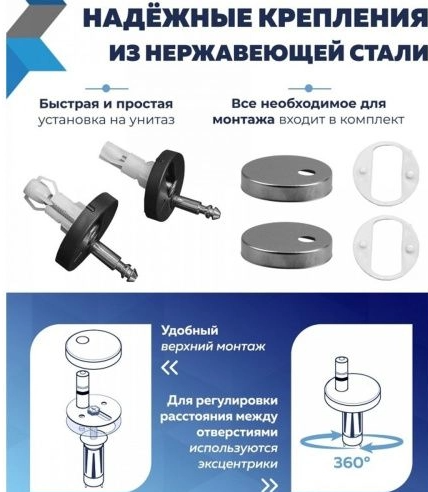 Сиденье Watersense Milana Bio, дюропласт, с микролифтом, быстросъемное универсальное - миниатюра №9