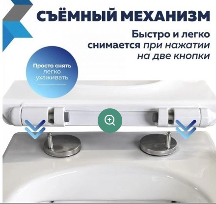 Сиденье Watersense Milana Bio, дюропласт, с микролифтом, быстросъемное универсальное - миниатюра №10