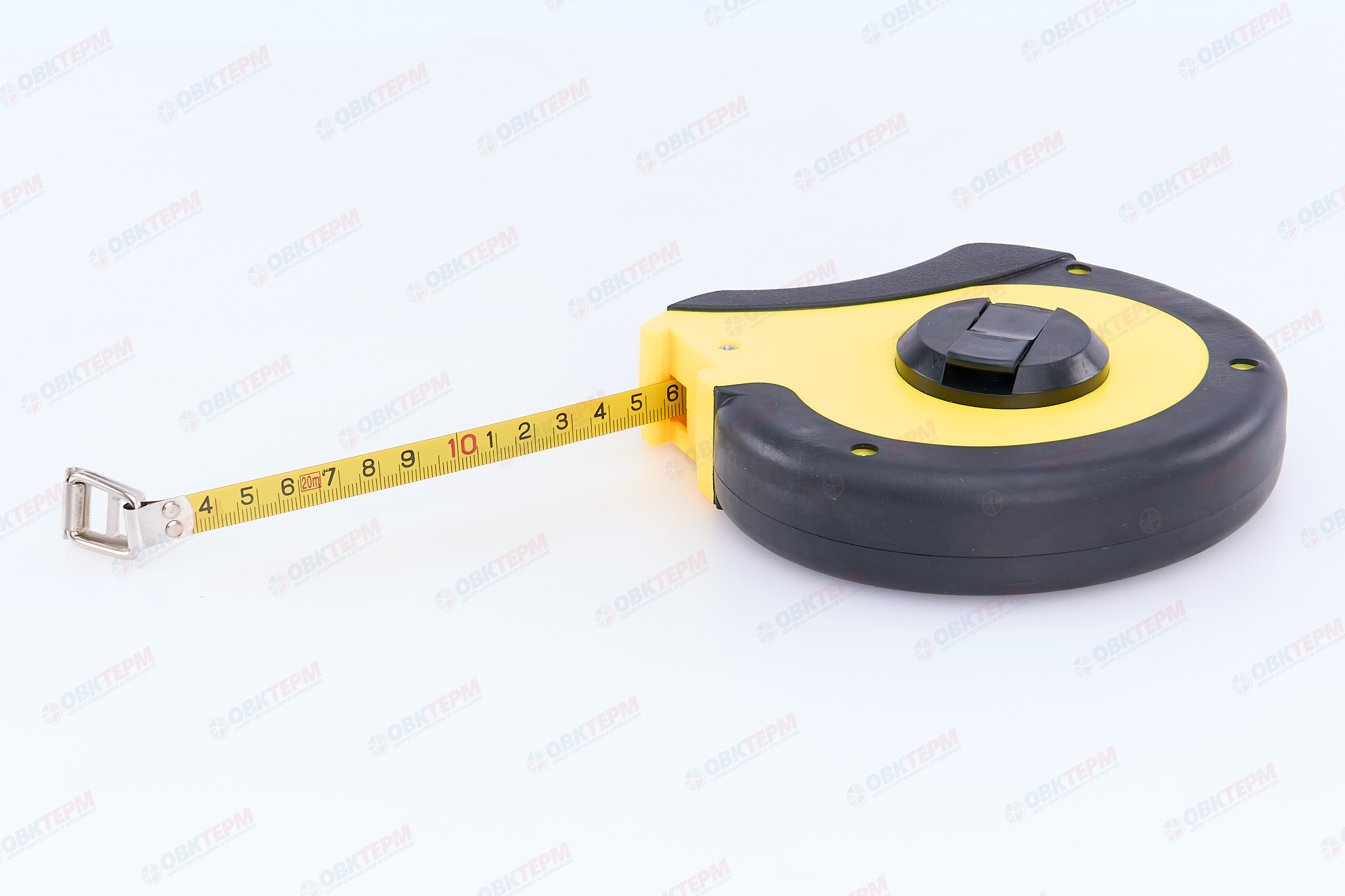 Рулетка 20м*10мм обрезиненный корпус, стальная лента SANTOOL - Изображение №1