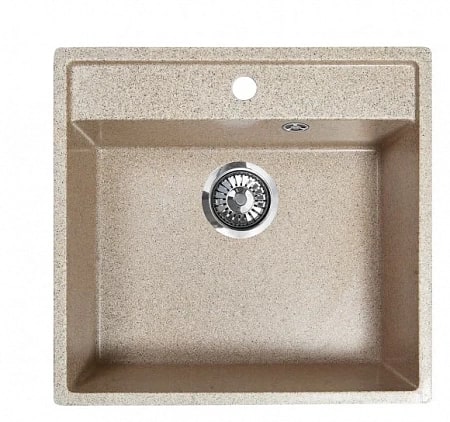 Мойка прямоугольная  560*490*195 мм GRANMILL 38 песок матовая - изображение №1