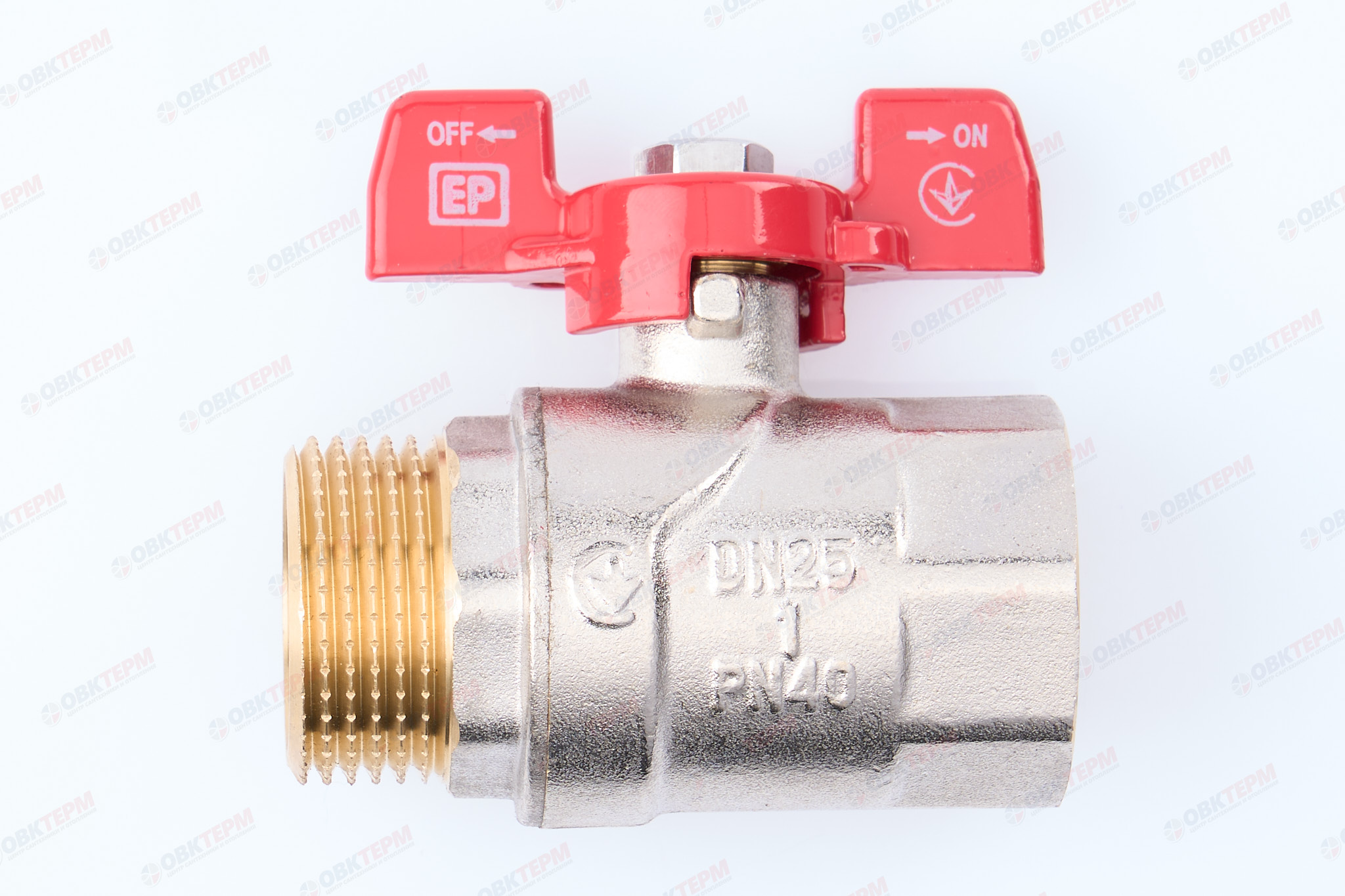 Кран шаровый     EUROPRODUCT     1"  ВН   бабочка    (48 шт) - Изображение №1