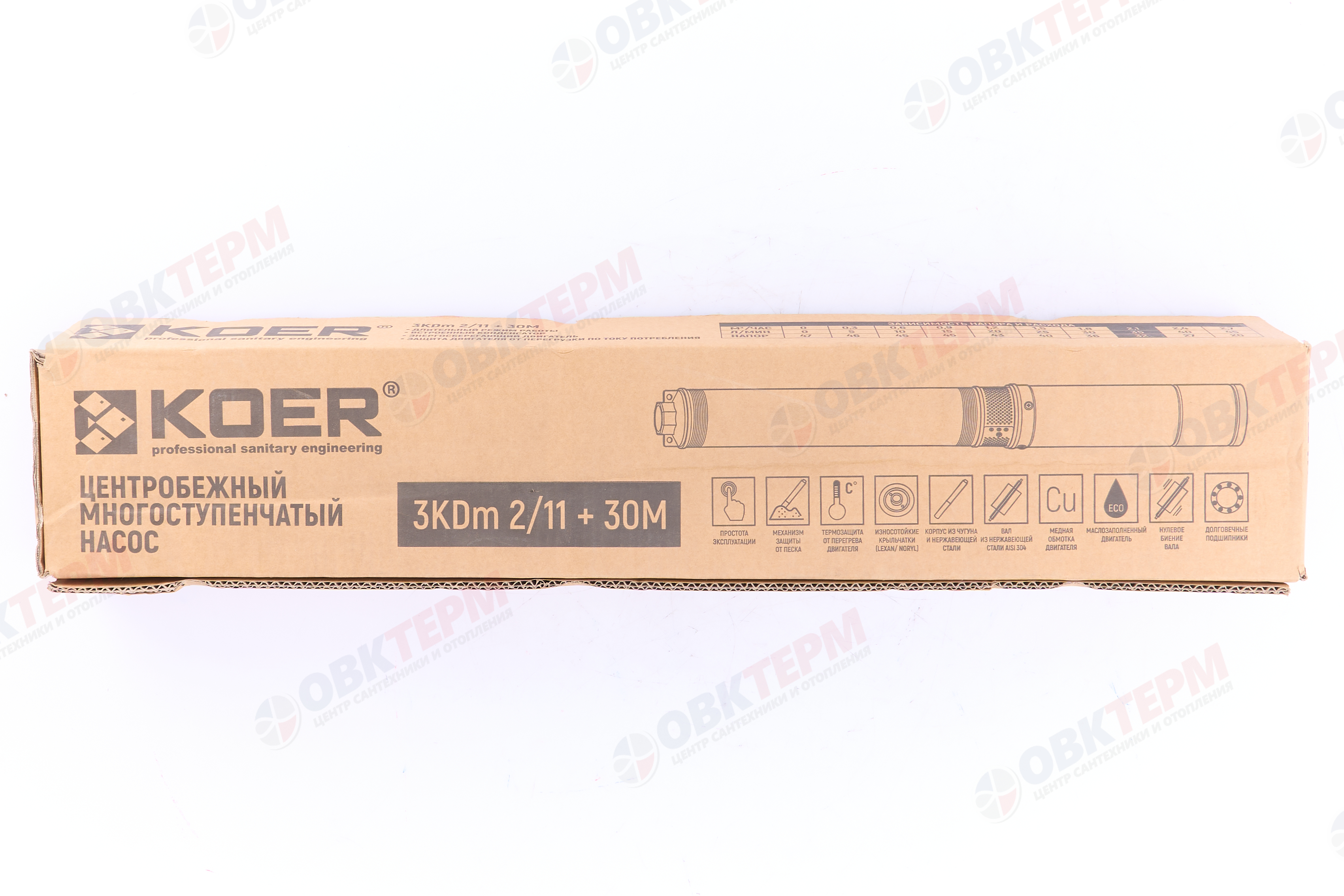 Насос погружной   3KDm  2/11  30M KOER (0,37кВт/45л.м./47м/30м кабеля) - миниатюра №7